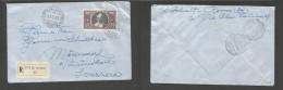 VATICAN. 1935 (23 March) Citta - Switzerland, Mannedorf (24 March) Registered Single 2,75 Lire Fkd Envelope, Cds + R-lab - Other & Unclassified