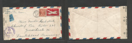 USA - Prexies. 1947 (14 Apr) Sweetwater, Tex - Germany, Ichendorf. 5c Red Air Stat Env + 10c Rose Adtl, Rolling Cachet + - Autres & Non Classés