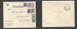 URUGUAY. 1938 (21 Dec) Mont - Germany, Berlin. Air Multifkd Env Via Condor At 1,38 Pesos Rate, Tied Cds. VF. Transited R - Uruguay