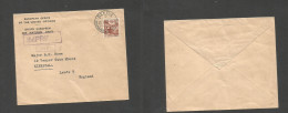 Switzerland - XX. 1948 (28 July) UNO European Office. Geneva - UK, Leeds. First Assembly. PM Rate Single 10c Fkd Env, Ti - Other & Unclassified
