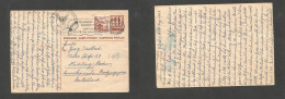 Switzerland - Stationery. 1946 (13 Aug) Zurich - Germany, Heidelberg, Baden. American Zone 10c Brow + Adtl, Slogan Cache - Other & Unclassified