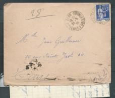 Timbre De Franchise Militaire N°8 SUR LAC OBLI. Elne - Pyrénées Orientale 20/05/1938.-   MALB13703 - 2. Weltkrieg 1939-1945