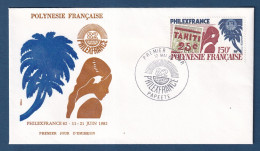 Polynésie Française - FDC - Premier Jour - PhilexFrance 82 - 1982 - FDC