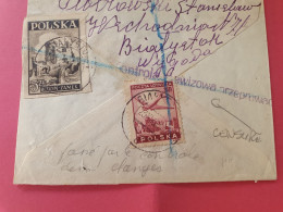 Pologne  - Enveloppe En Recommandé De Bialystok Pour Londres En 1946 Avec Contrôle Postal  - Réf 3549 - Briefe U. Dokumente