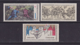 CZECHOSLOVAKIA  - 1975 Anniversaries Set Never Hinged Mint - Ungebraucht