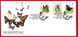 FDC New Zealand, Nouvelle Zélande : Papillons. - Butterflies