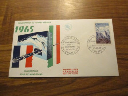 FDC - 1er Jour - France - 1965 - Tunnel Sous Le Mont Blanc - 1960-1969