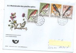 Czech Republic 2024 -  Birdsongs Intntional Day, Special Cover, Nice Stamps, Postage Used - Songbirds & Tree Dwellers