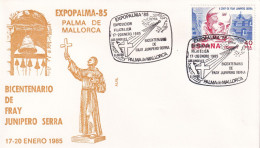 MATASELLOS 1985   JUNIPERO SERRA    PALMA - Cartas & Documentos
