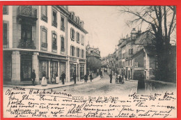 Nyon, Rue De La Gare  En  13.4.1901 / Très Animée - Nyon