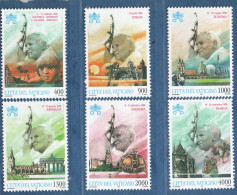 Vatican 1997, Papal World Visits 6 Values MNH Middle America, Tunesia,Slovenia, Berlin, Hungary, France - Christentum