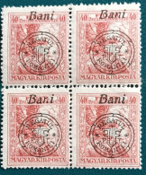 Magyar Kir Posta / Surcharge Regatul Romaniei (Bloc 4 Timbres Neufs) - Unused Stamps