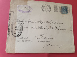 Pays Bas - Enveloppe De Gravenhage Pour Paris En 1917 Avec Contrôle Postal N°16 - Réf 3555 - Storia Postale