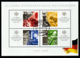 Bund 1999 - Mi.Nr. Block 49 - Gestempelt Used - Tagesstempel - 1991-2000