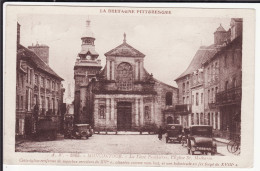 CÔTES D'ARMOR - MONCONTOUR - La Place Penthièvre, L'Eglise St-Mathurin - Collection A. Waron - A. W. N° 3805 - Moncontour