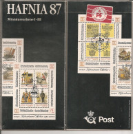 1987; Hafnia 87 Minisheets I-III .  **.        (dk043) - Unused Stamps