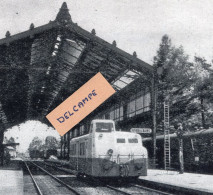 Autorail FBC Quitant La Gare D'Evian Années 50 - Reproduction - Evian-les-Bains