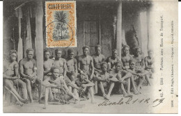 !!! CONGO, CPA DE 1909, DÉPART DE LISALA POUR BRUXELLES (BELGIQUE), GROUPE DE PORTEURS - Briefe U. Dokumente