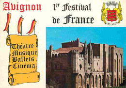 84 - Avignon - Le Palais Des Papes - Porte Notre-Dame Et Façade Principale - Blasons - CPM - Voir Scans Recto-Verso - Avignon