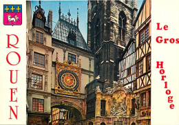 76 - Rouen - Le Gros Horloge - Blasons - Carte Neuve - CPM - Voir Scans Recto-Verso - Rouen