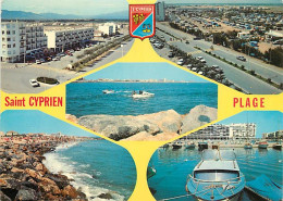 66 - Saint Cyprien - Multivues - Bateaux - Blasons - CPM - Voir Scans Recto-Verso - Saint Cyprien