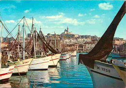 13 - Marseille - Le Vieux Port - Notre Dame De La Garde - Bateaux - Flamme Postale - CPM - Voir Scans Recto-Verso - Old Port, Saint Victor, Le Panier