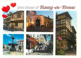 01 - Bourg En Bresse - Multivues - Fontaine - Flamme Postale - CPM - Voir Scans Recto-Verso  - Andere & Zonder Classificatie
