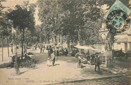 37 - Tours - Le Marché Aux Fleurs Boulevard Bérenger - Animée - CPA - Oblitération Ronde De 1907 - Voir Scans Recto-Vers - Tours