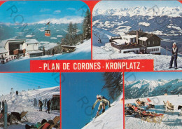 CARTOLINA  C12 PLAN DI CORONES,BOLZANO,TRENTINO ALTO ADIGE-MONTAGNA,VACANZA,NEVE,SCIARE,RIFUGIO,VIAGGIATA 1987 - Bolzano