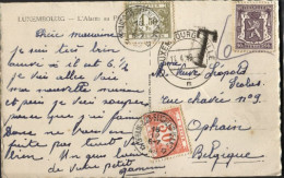 RELAIS - TAxe 30c+1.50fr Obl. OPHAIN-BOIS-SEIGNEUR-ISAAC S/CP Affr. TP Belge 714 Non Valable LUXEMBOURG 1949 - Sellos Con Estrellas