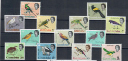 GAMBIA 1963 FAUNA  UCCELLI BIRDS OISEAUX SERIE COMPLETA  Mi.Nr.170/82  MNH/** - Gambia (1965-...)