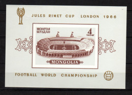 Mongolia 1966 Football Soccer World Cup S/s Imperf. MNH - 1966 – Inghilterra