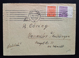 Sachsen 1945, Brief Halle(Saale) MiF Maschinenstempel - Lettres & Documents