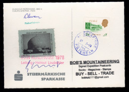 Mountaineering Postcard For 1978 Climb In Iran With Cinderella Stamp - Iran