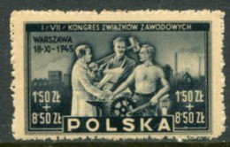 POLAND 1945 Trades Union Congress MNH / **.  Michel 413 - Neufs