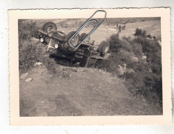 PHOTO  AUTOMOBILE VOITURE ACCIDENT CAMION ANCIEN A IDENTIFIER - Automobiles
