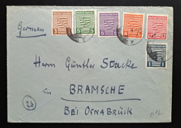 Sachsen 1945, Brief Baarendorf  über Schönebeck Buntfrankatur - Briefe U. Dokumente