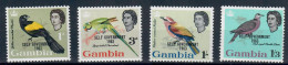 GAMBIA 1963 FAUNA  UCCELLI BIRDS OISEAUX SERIE COMPLETA OVERPRINTED SELF GOVERNMENT 1963  Mi.Nr.183/6  MNH/** - Gambia (1965-...)