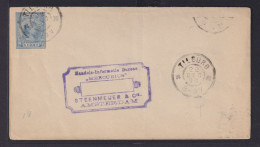 Niederlande Ganzsache Umschlag Königin Wilhelmina 5c Blau Tilburg - Postal Stationery