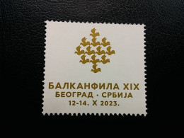 Stamp 3-14 - Serbia 2023 - VIGNETTE- Philatelic Exhibition Balkanfila XIX Sheetlet 2 Gold - Serbie