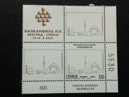 Stamp 3-14 - Serbia 2023 - VIGNETTE + Stamp - Philatelic Exhibition Balkanfila XIX Sheetlet 2 Copper - Serbia