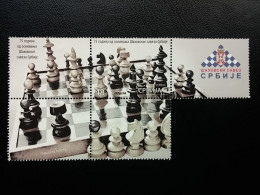 Stamp 3-14 - Serbia 2023 - VIGNETTE + Stamp - 75 Years Since The Foundation Of The Chess Federation Of Serbia - Serbien