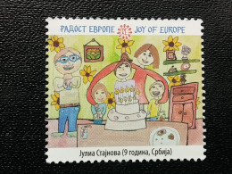 Stamp 3-14 - Serbia 2022 - VIGNETTE - Joy Of Europe, Painting, Peinture, Birthday - Serbie