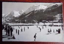 Carte Photo Klosters ( Graubünden ) - Eisbahn Mit Silvretta - Klosters