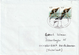 België 2002, Letter Sent To Netherland, Stamped Kortrijk Bird Motive - Lettres & Documents