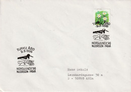 Finland 1996, Letter Sent To Germany, Stamped Bird Motive NORDJUNEX '96 - Cartas & Documentos