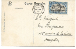 !!! CONGO, CPA DE 1910, DÉPART DE BOMA POUR BRUXELLES (BELGIQUE), CARTE DU CONGO BELGE - Brieven En Documenten