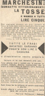 Pastiglie MARCHESINI - Pubblicità Del 1930 - Vintage Advertising - Pubblicitari
