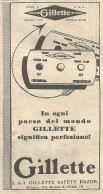 GILLETTE Safety Razor - Pubblicità Del 1930 - Old Advertising - Pubblicitari