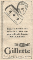 GILLETTE Safety Razor - Pubblicità Del 1930 - Old Advertising - Pubblicitari